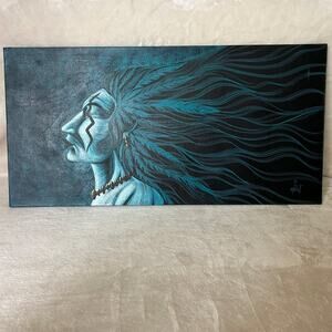 Original — William Bill Rabbit Signed Canvas Piece Artwork